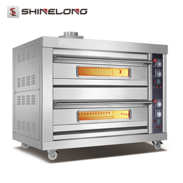 Shinelong High Quality Restaurant 4-Trays Gas Deck Oven